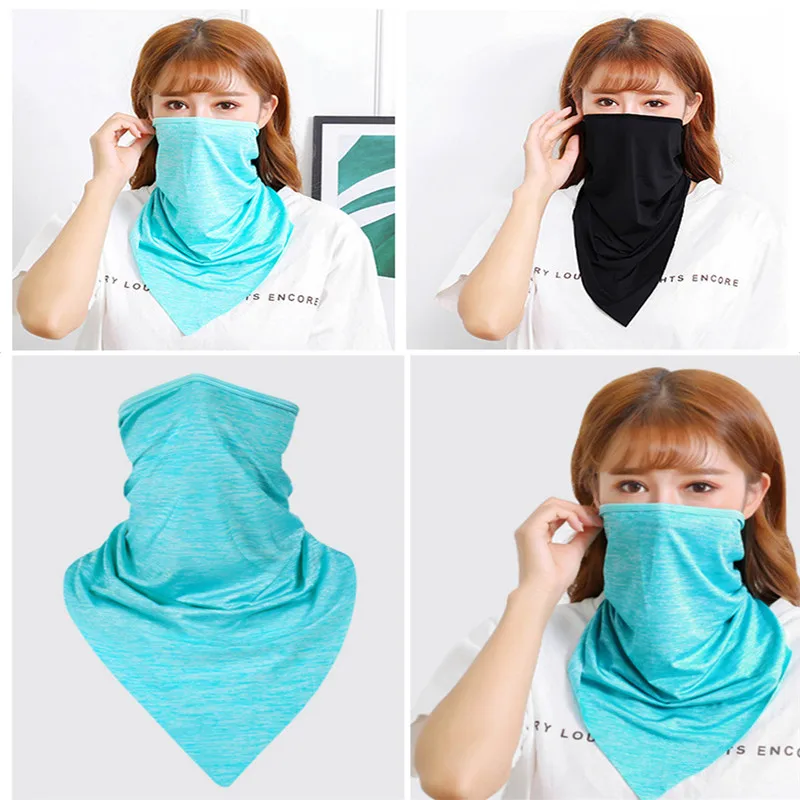 1 шт. велосипедная маска для лица треугольная бандана ледяная Ткань спортивный