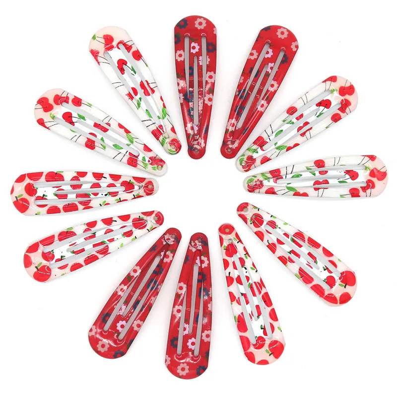 6 шт./компл. заколки для волос маленьких девочек аксессуары 5 см милые с принтом