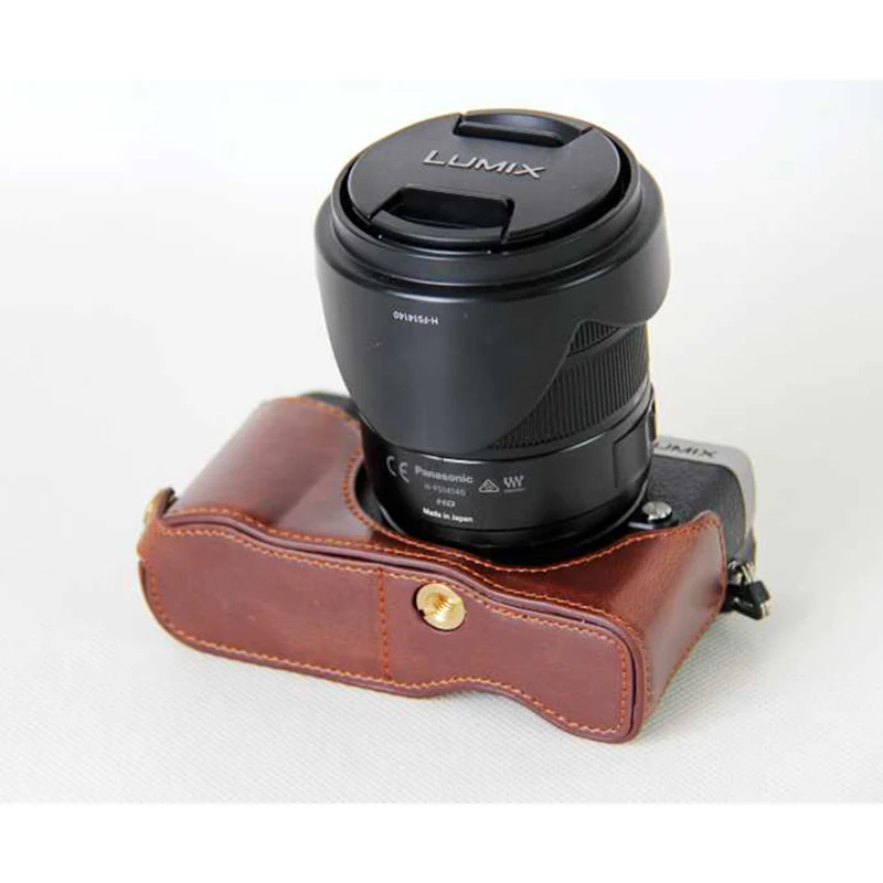 Чехол из искусственной кожи с полукорпусом сумка для камеры чехол Panasonic Lumix DMC-GX80