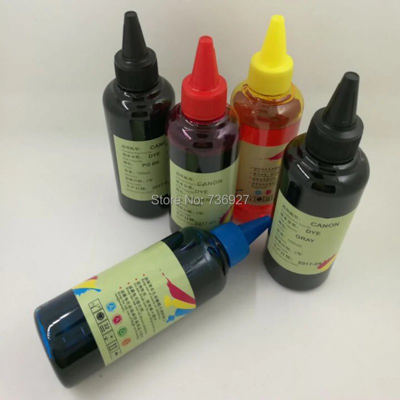 

5X 100ml PGI-250 CLI-251 PGI250 CLI251 Refill Dye ink for Canon MG5420 MG5422 MG5520 MG6420 IP7220 MX722 MX922 IX6820 printer