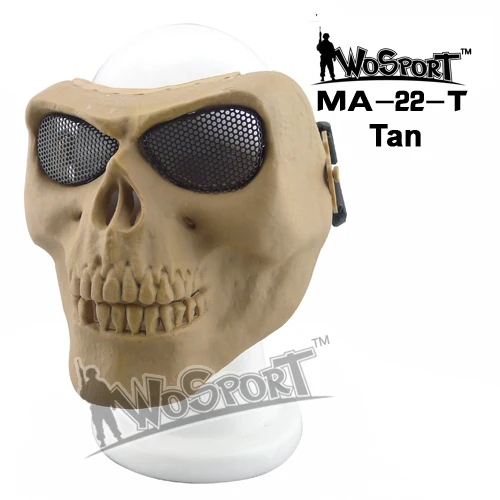 WOSPORT M02 Airsoft Пейнтбол Тактические CS маска полный и половина лицо Призрак Череп