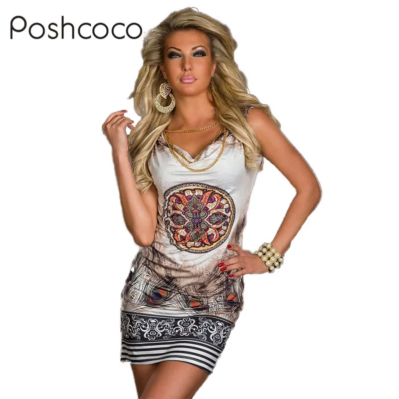 Poshcoco элегантная брендовая Лето 2017 г. женское платье пикантные Bodycon рукавов