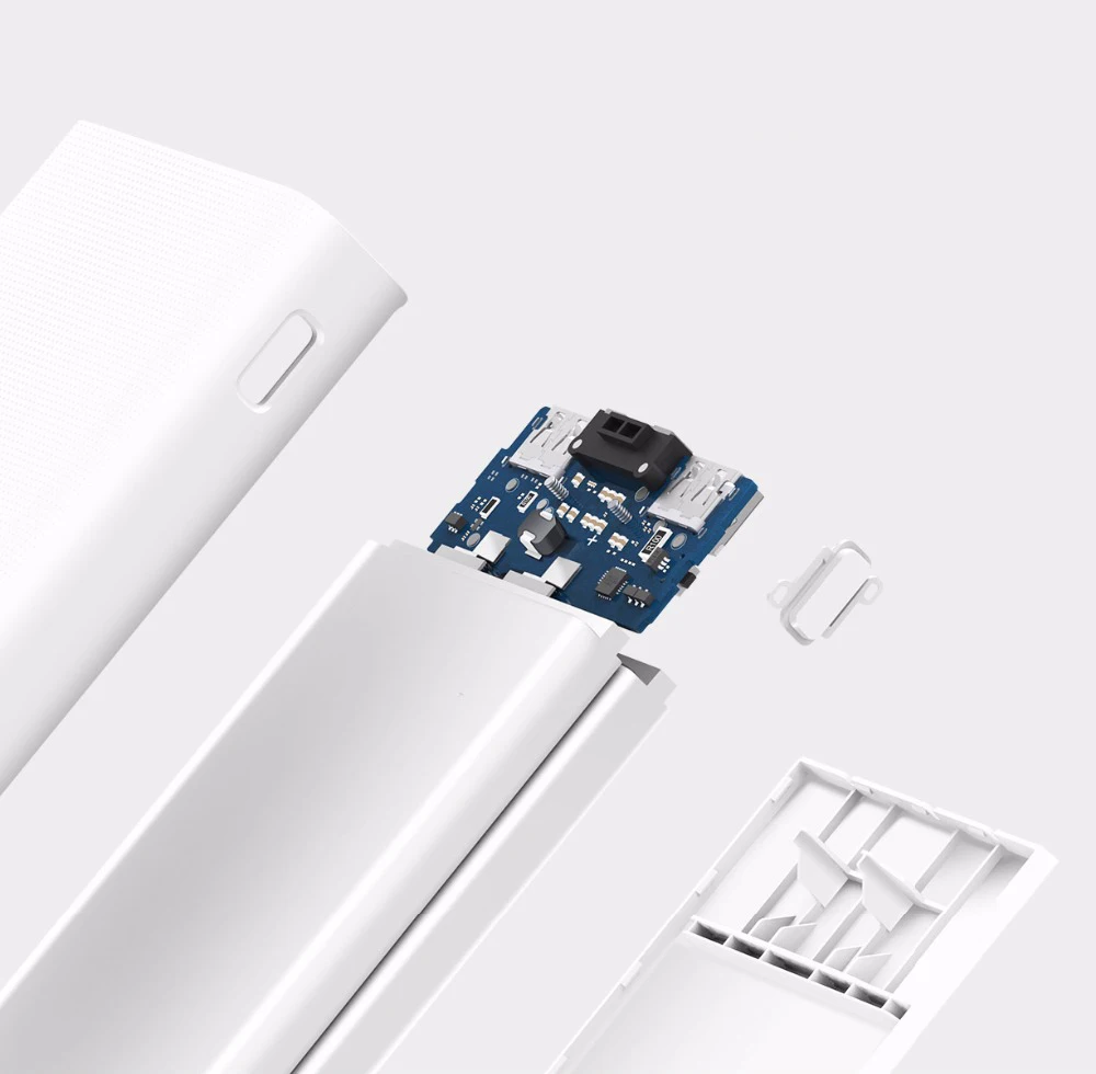 Оригинал Xiao mi power Bank 20000 мАч 2C портативное зарядное устройство Поддержка QC3.0 Dual USB
