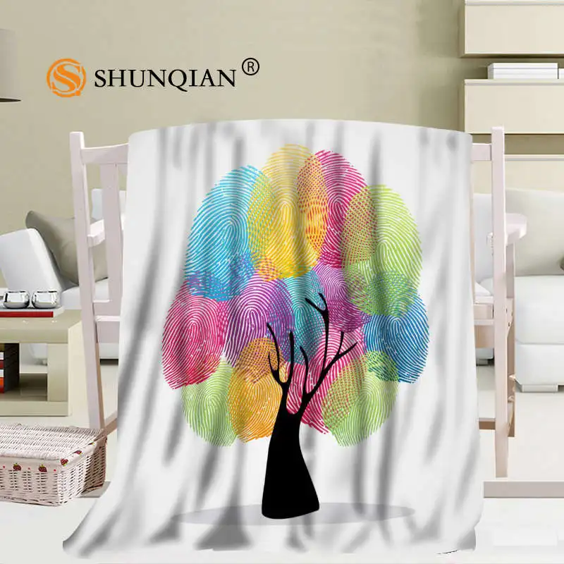 Prezzo Alberi Corlorful Personalizzati Piante Una Coperta Morbida Immagine Fai Da Te Decorazione Camera Da Letto Dimensioni 56x80 Pollici, 50X60Inch,40X50Inch A7.10