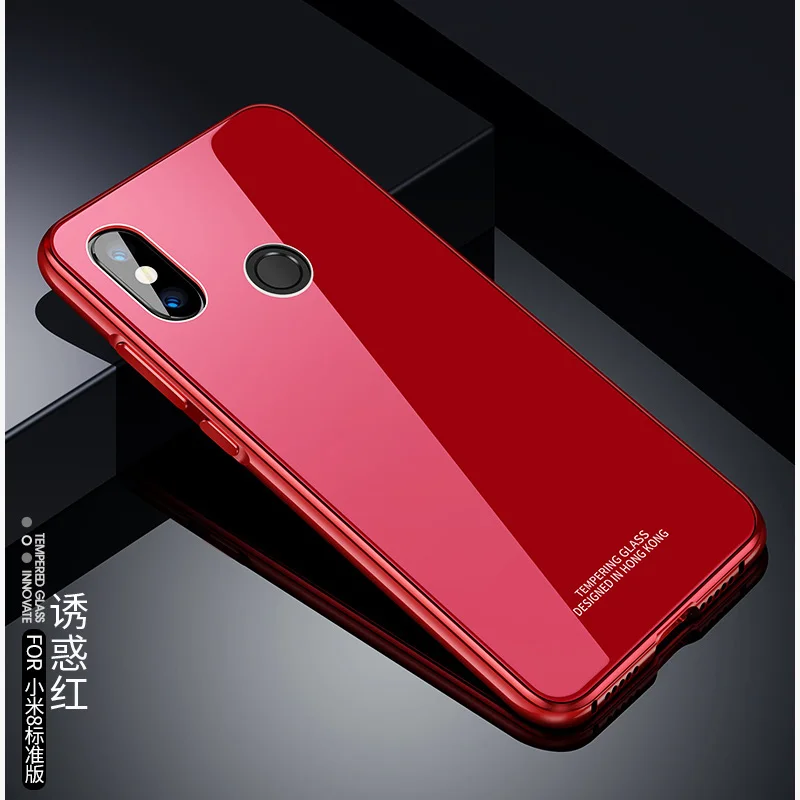 Чехлы для Xiaomi Mi 8 se Чехол Жесткий задний металлический бампер закаленный стеклянный микс 2 S чехол для телефона чехол для Xiaomi Mi 8 se металлический корпус
