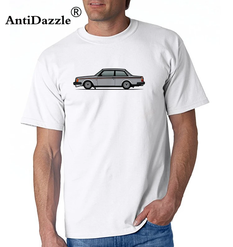 Новая повседневная футболка Volvo 242 GT 200 серии Купе кирпич Мужская Crewneck с коротким