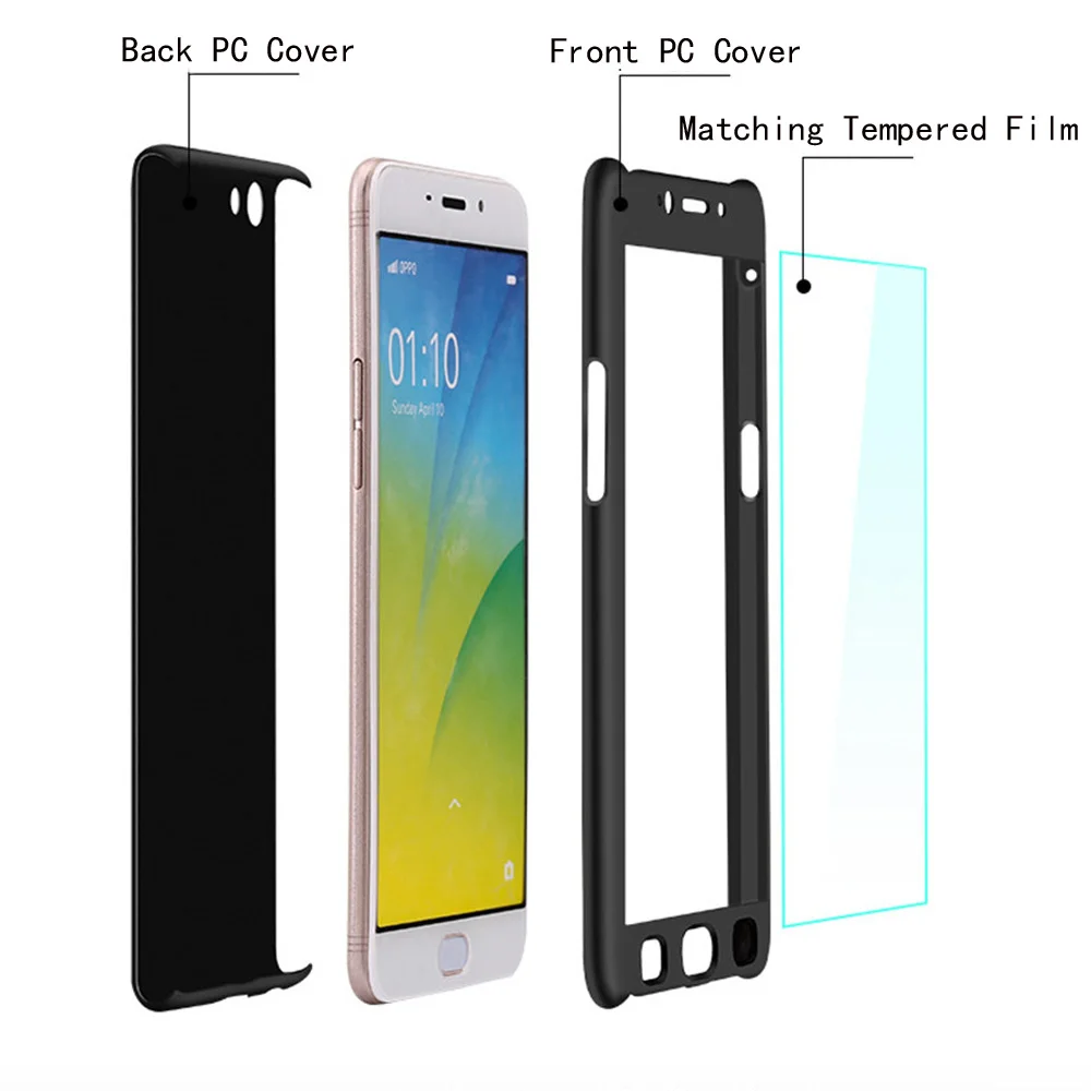 Защитный однотонный жесткий чехол на 360 градусов для Samsung Galaxy A10 A30 A50 M10 M20 J8 2018 J3 J5 J7