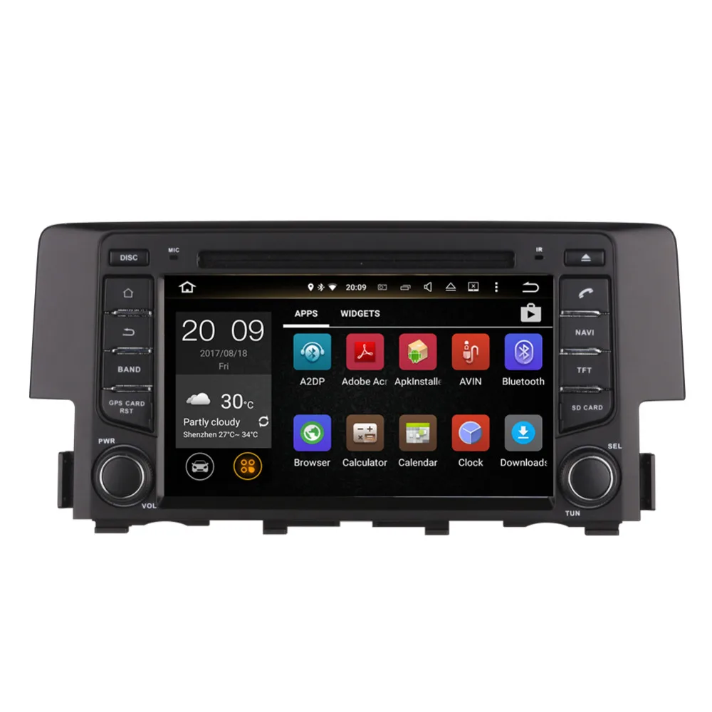 4 ГБ ОЗУ Android 8 0 Восьмиядерный автомобильный ПК GPS головное устройство для Honda Civic