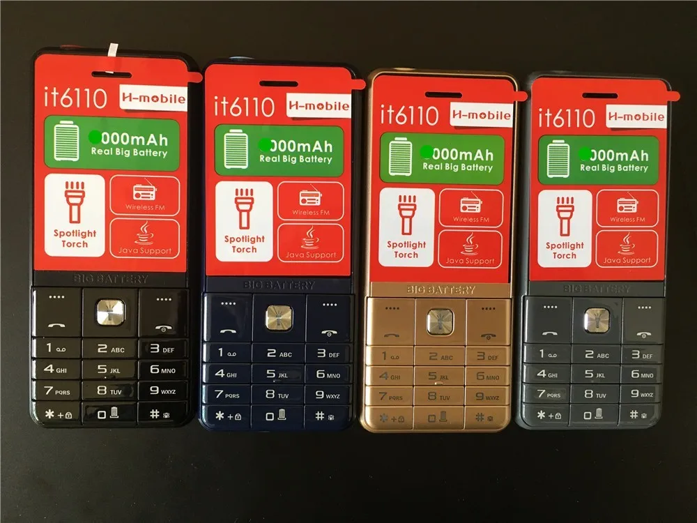 2019 Акция H mobile IT6110 мобильный телефон 1 77 &quotDual SIM основная большая клавиатура Quad Band