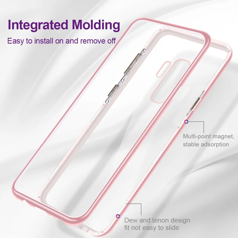 360 Магнитный Адсорбция дело для samsung Galaxy Note 9 8 S9 S8 плюс Magent Стекло чехол для samsung примечание 9 galaxy S8 Note9 Coque