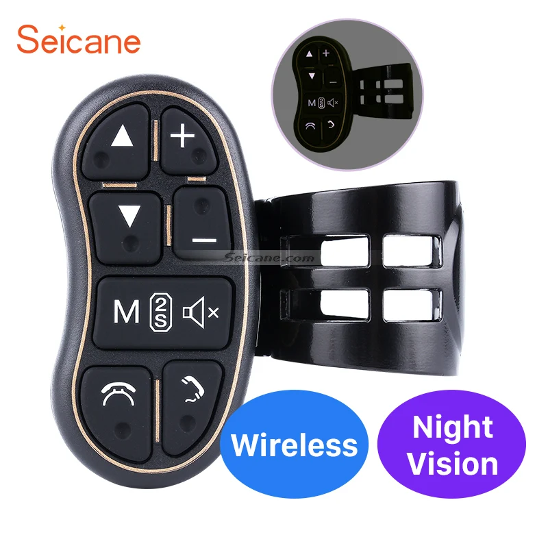 Seicane автомобильный Navi руль кнопки пульт дистанционного управления беспроводной