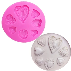 M0325 алмазные силиконовые формы для сердечек, инструменты для выпечки тортов