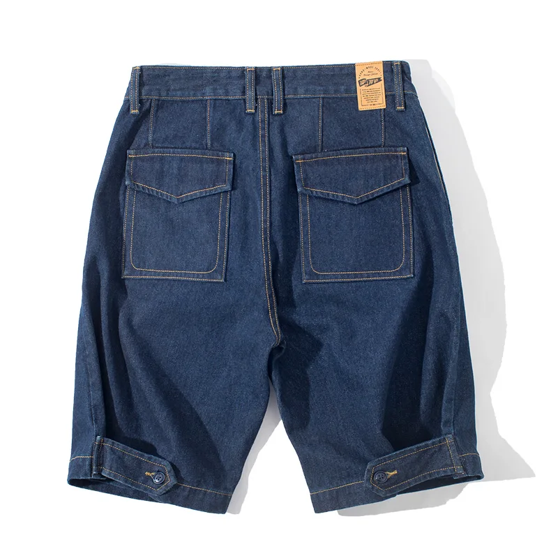 Мужские джинсовые шорты Maden повседневные летние с большим карманом в стиле