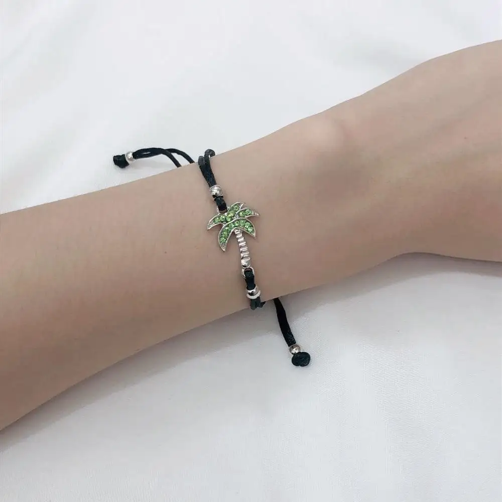 Модный и контрактный Печатный двухцветный растительный плетеный браслет для