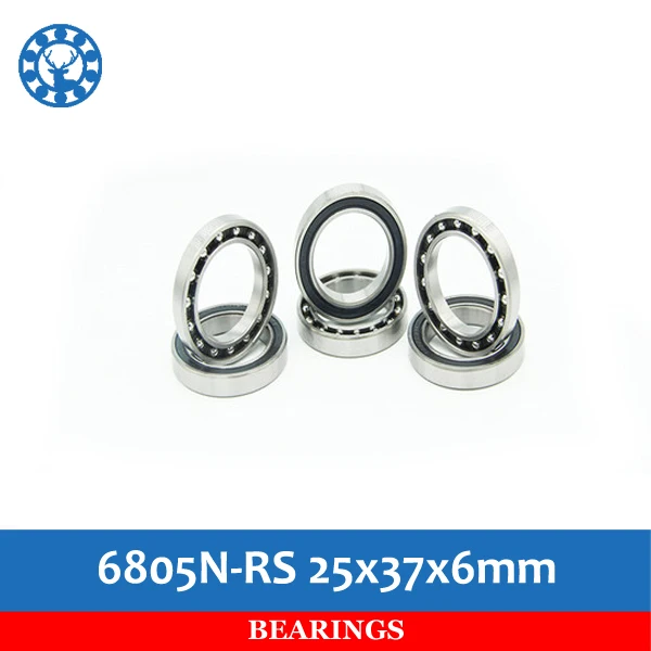 Подшипник велосипедный шариковый 25x37x6 мм 4 шт. 6805N-RS 6805 61805 6805-RD 6805N 25376 для HT2 BB51 GCR1 |