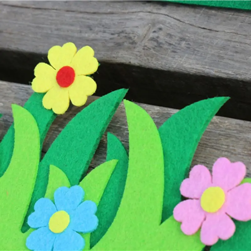 Цветок Трава войлочная Ручная аппликация Сделай Сам детский сад комната Декор