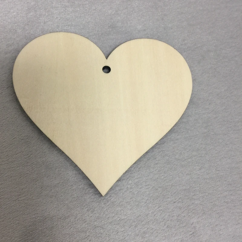 

Laser cut wood unfinished heart ornament for decoration