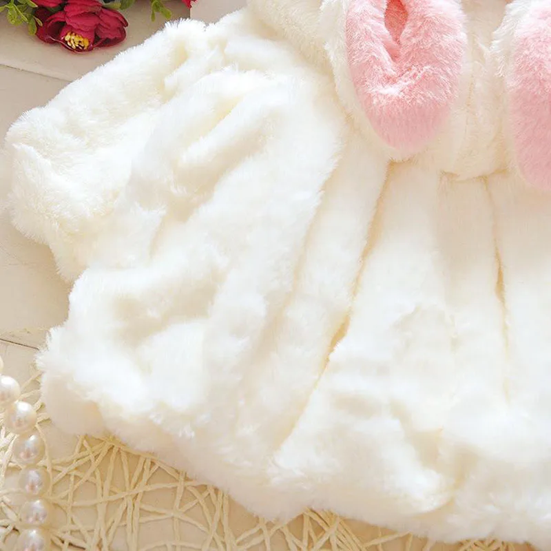 Autumn and winter new female baby plush shawl coat 0-1 years 2-3 old wild plus velvet children's wear | Тематическая одежда и