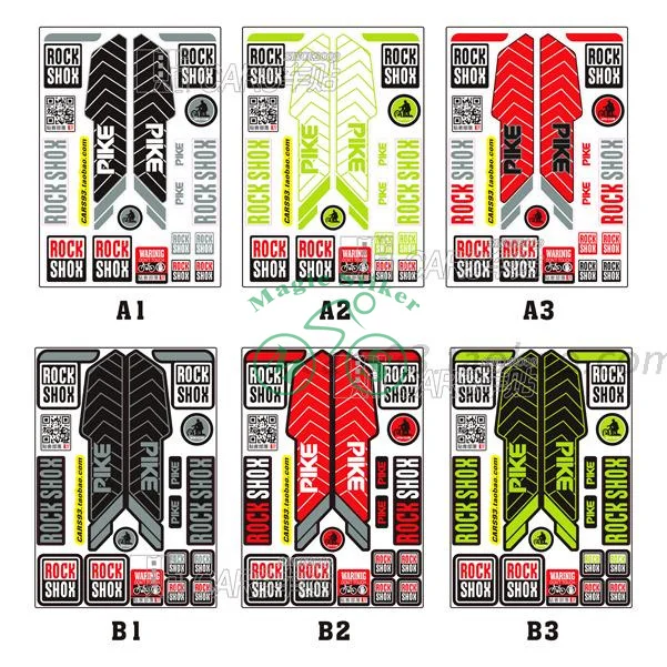 2 шт./компл. 3 м вилка наклейки для велосипеда передняя на вилке высокого качества