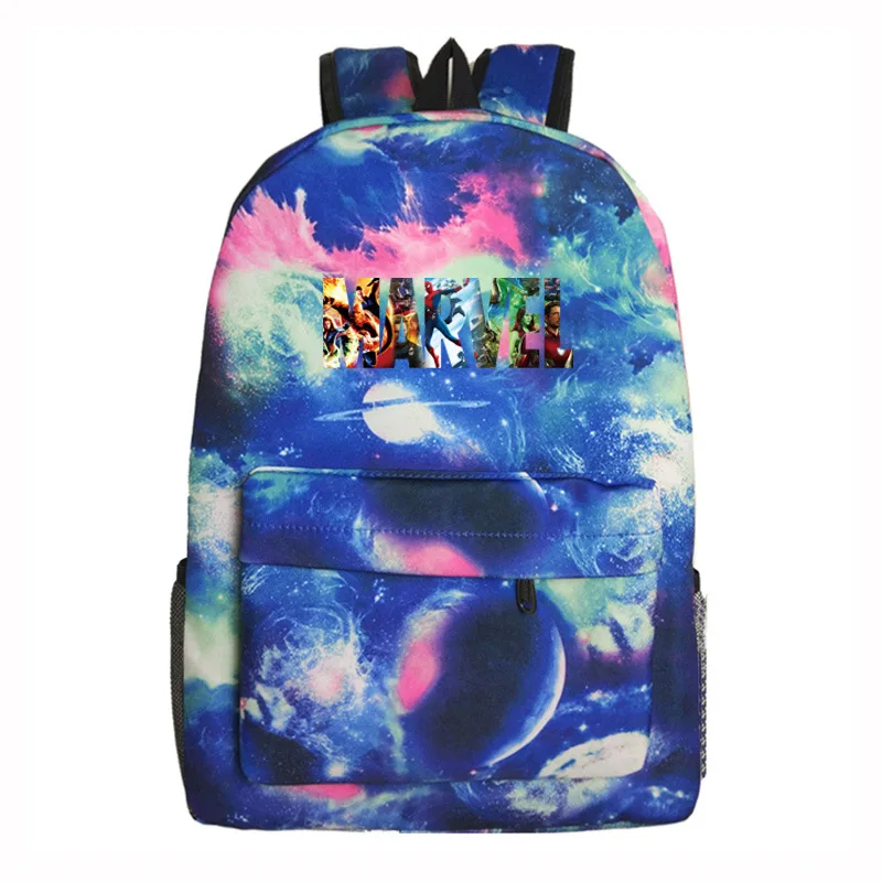 Style 19 Marvel Letter The Luminous Backpack School Bag Super Hero Student Kids Boys Girls School Bookbag Notebook Daily backpack Gift - Цвет: Style 19
