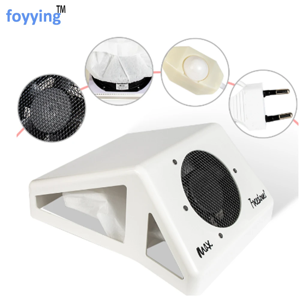 foyying 65W Strong Adjustable Speed Collector For Nail Dust Fan Vacuum Cleaner Manicure Tool Suction Art Equipme | Красота и здоровье
