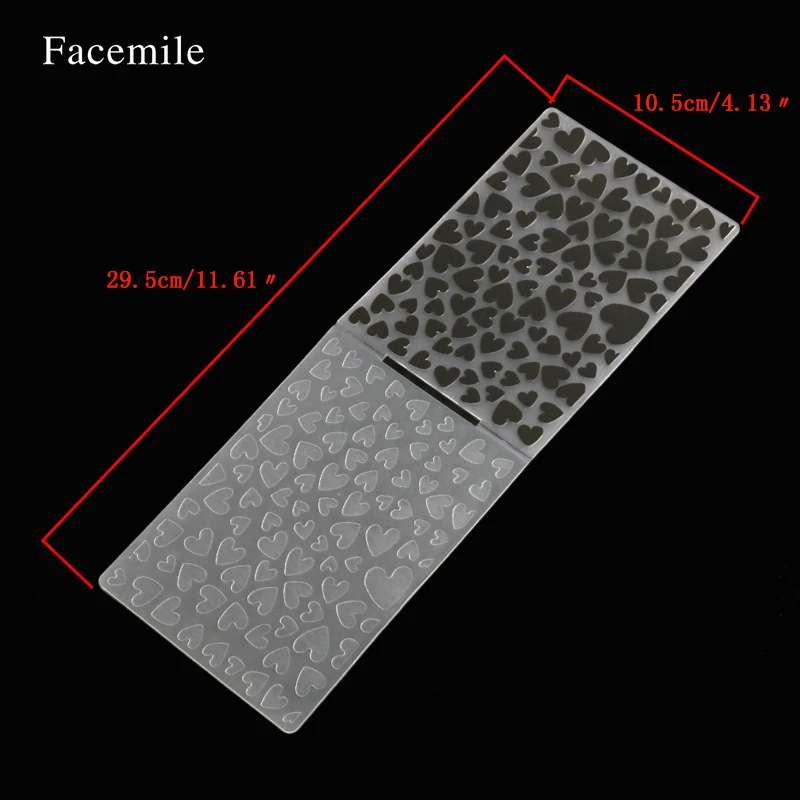 Лицевая сторона пластиковая Любовь Сердце тиснение папка DIY Скрапбукинг фото