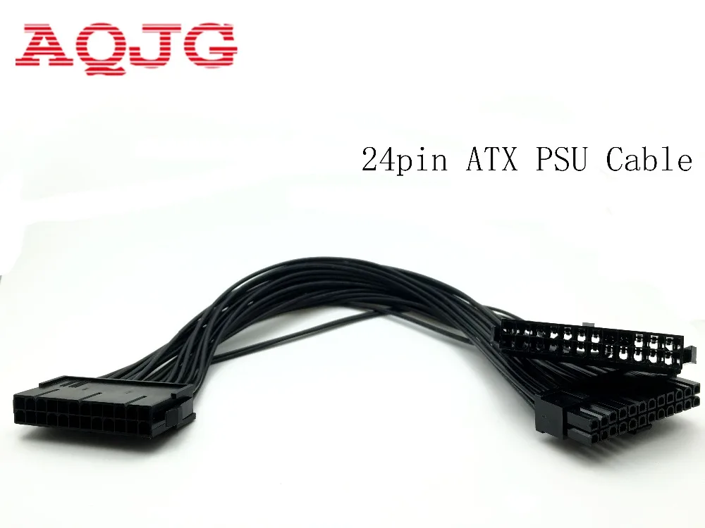 

24 pin Dual Psu ATX Power Supply 30cm Adaptor Extension Cable Connector Synchronous Cord for Mining 24Pin 20+4pin Dual PSU