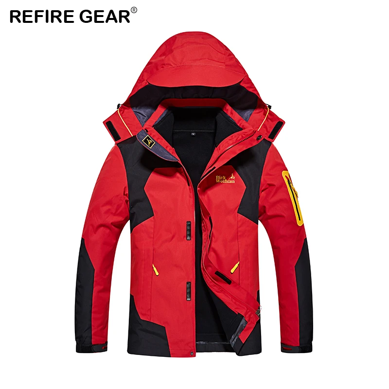 Refire gear, зимняя теплая водонепроницаемая походная куртка, Мужская спортивная верхняя одежда для кемпинга, рыбалки, путешествий, катания на лыжах, ветровка, куртка, пальто