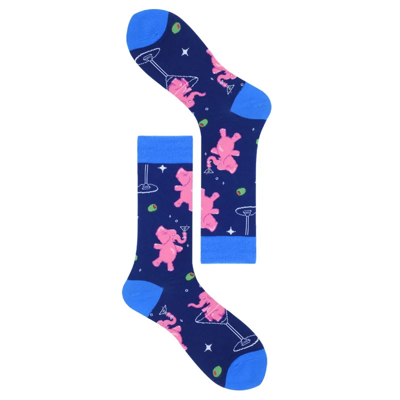 [EIOISAPRA] Харадзюку, Лидер продаж, продукт, носки мужские, милые, с рисунком оленя, собаки, кота, животных, веселые, забавные, Calcetines Hombre Divertido