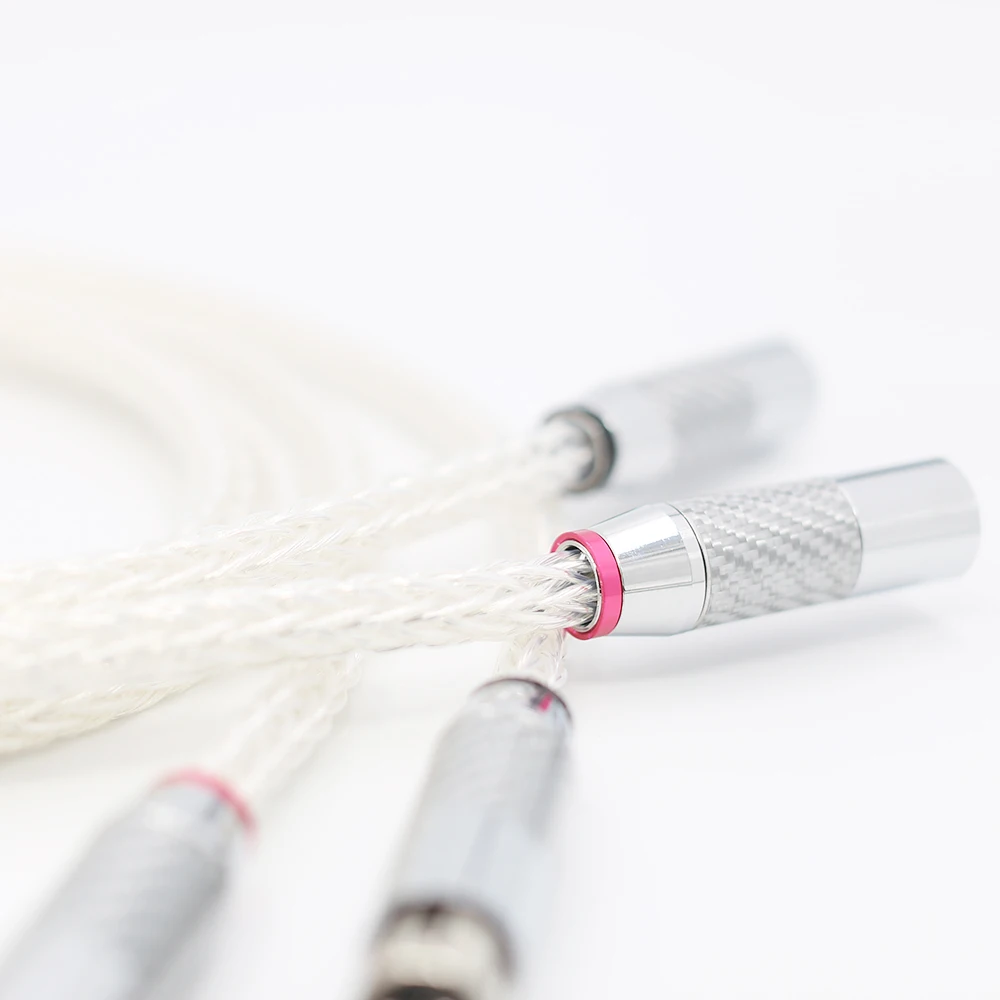 Hi End 8AG посеребренный OCC 16 жил аудио кабель с углеродным волокном 3Pin XLR