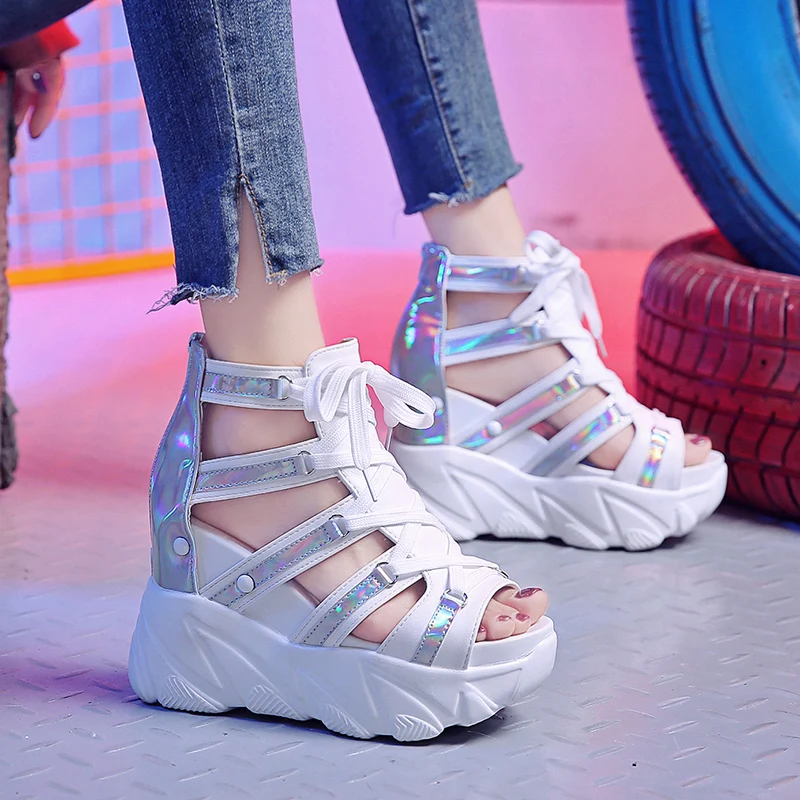 Модные повседневные сандалии на массивном каблуке женские женская летняя обувь