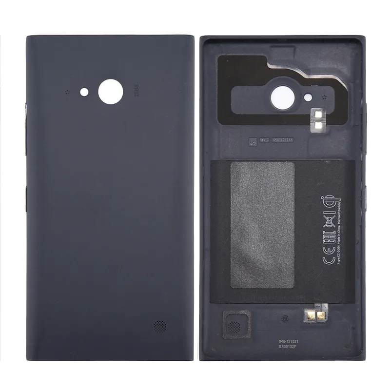 Черный Одноцветное Цвет NFC Батарея задняя крышка для Nokia Lumia 735 - Цвет: Черный