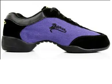 Обувь для танцев женщин фитнес дышащая парусиновая учителя Латинской сальса