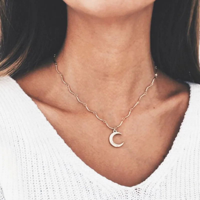 Женское Винтажное колье с подвеской в стиле бохо длинная цепочка из золота до