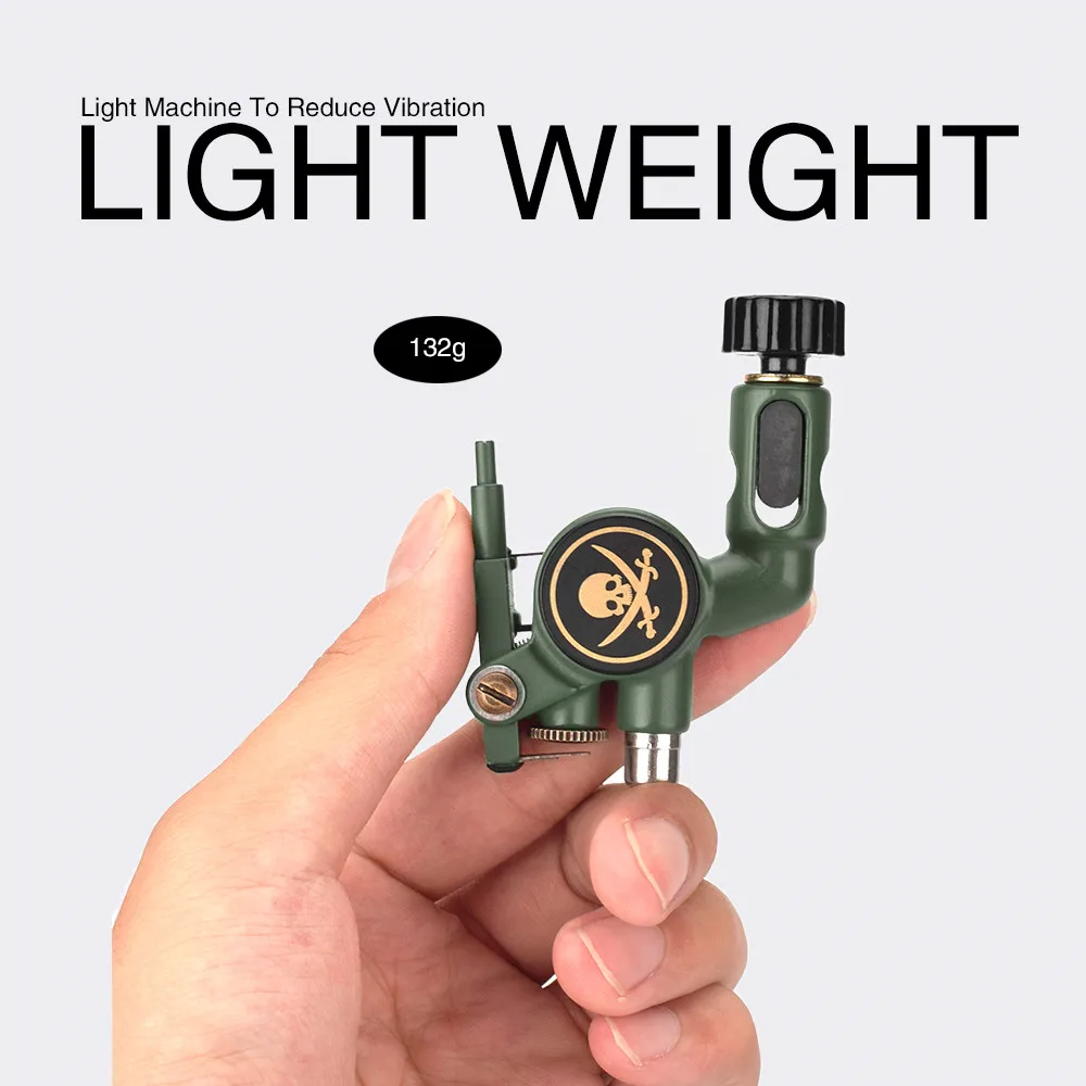 Зеленый Skull Tattoo Machine Motor Small and Cute Rotary Tattoo Machine Liner Shader for Tattoo Supply - Цвет: Зеленый