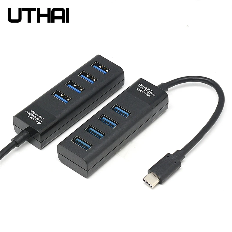 UTHAI J01 USB 3,0/type C адаптер интерфейса до 4 USB3.0 для Macbook Pro адаптер для huawei P20 аксессуары для компьютера жесткого диска