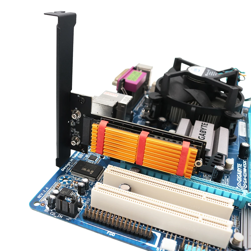 PCI Express 3 0x4 to M.2 NVMe SSD M2 PCIE Riser Card адаптер для 2242-2280 + низкопрофильный кронштейн
