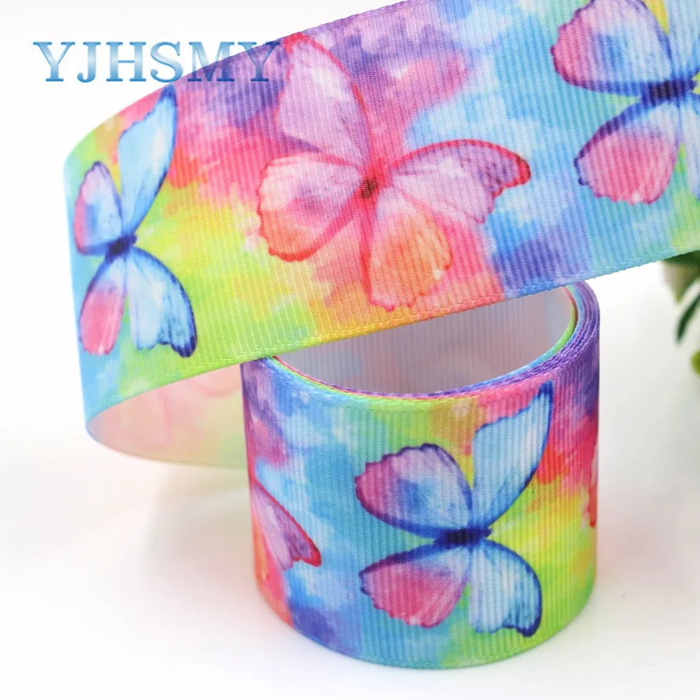 YJHSMY I-19426-1099 38 мм 10 ярдов Мультяшные ленты термопечать grosgrain аксессуары для одежды