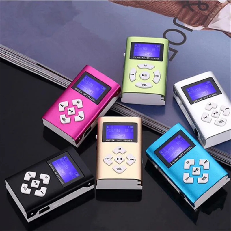 Mp3 Player USB Mini Clip MP3 LCD Screen Support 32GB Micro SD TF Card Radio Walkman Pocket Audio Song Subtitles 6 Colors | Электроника