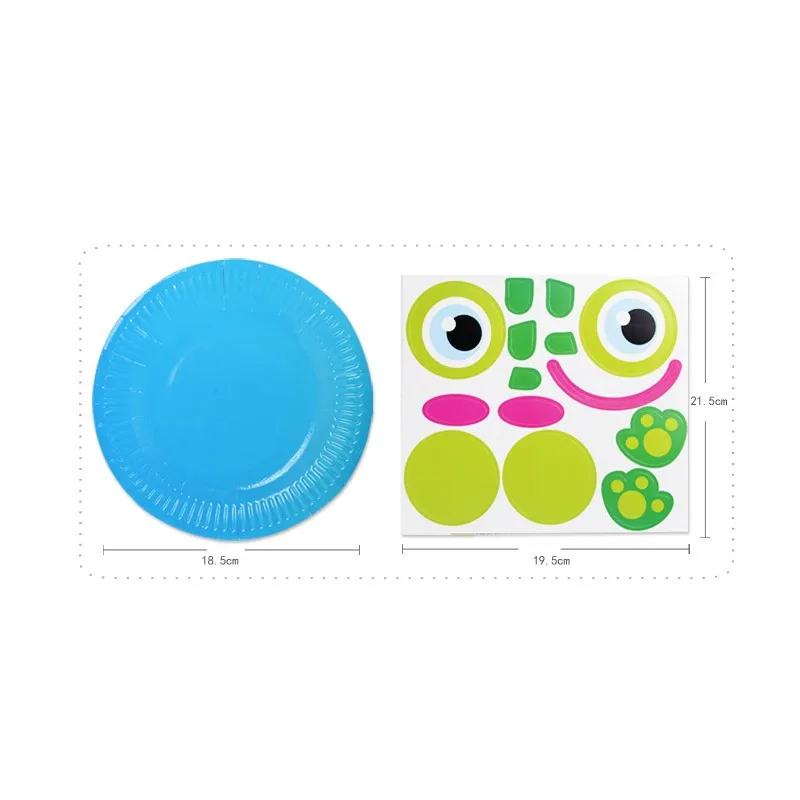 

3D Stereo Paper Plate Painting Stickers Children Handmade Sticker Toy Kindergarten Baby Creative DIY Hand-made Educational Toys