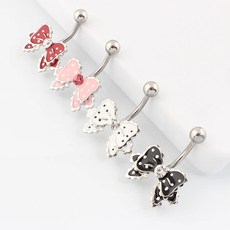 Пупка кольцо бант с модным украшением в виде узла пирсинг тела ювелирные изделия