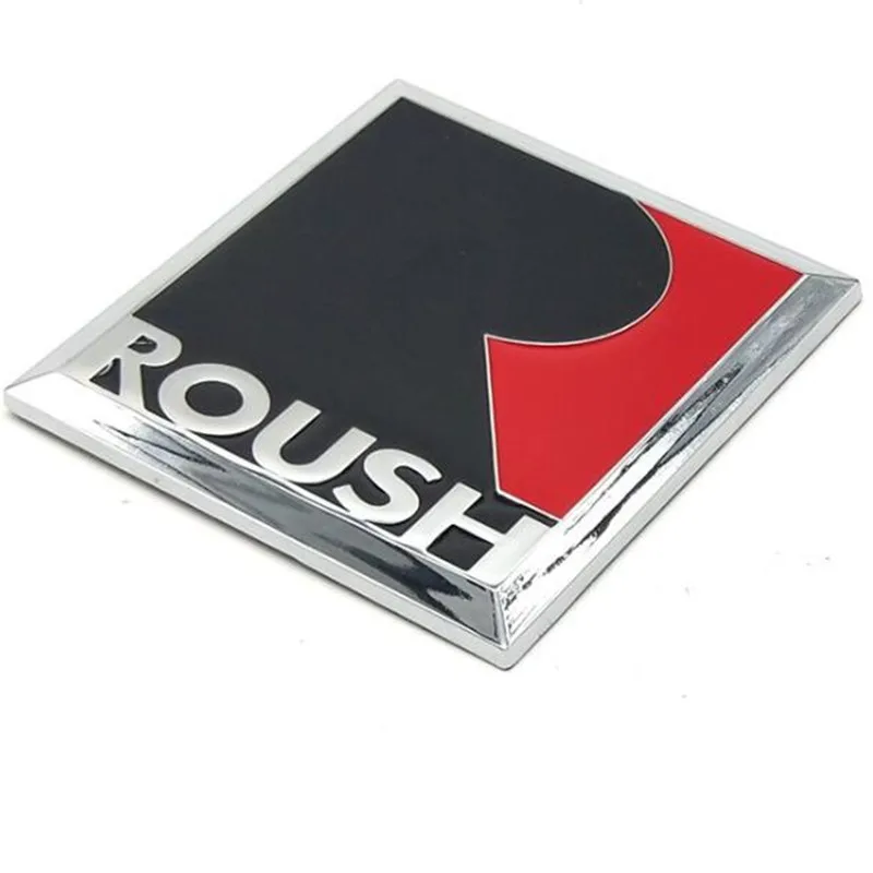 3D металлические аксессуары R ROUSH эмблема знак, наклейка на автомобиль авто боковое крыло багажник хромированные наклейки для ford fiesta mustang V8 GT EcoBost - Название цвета: B