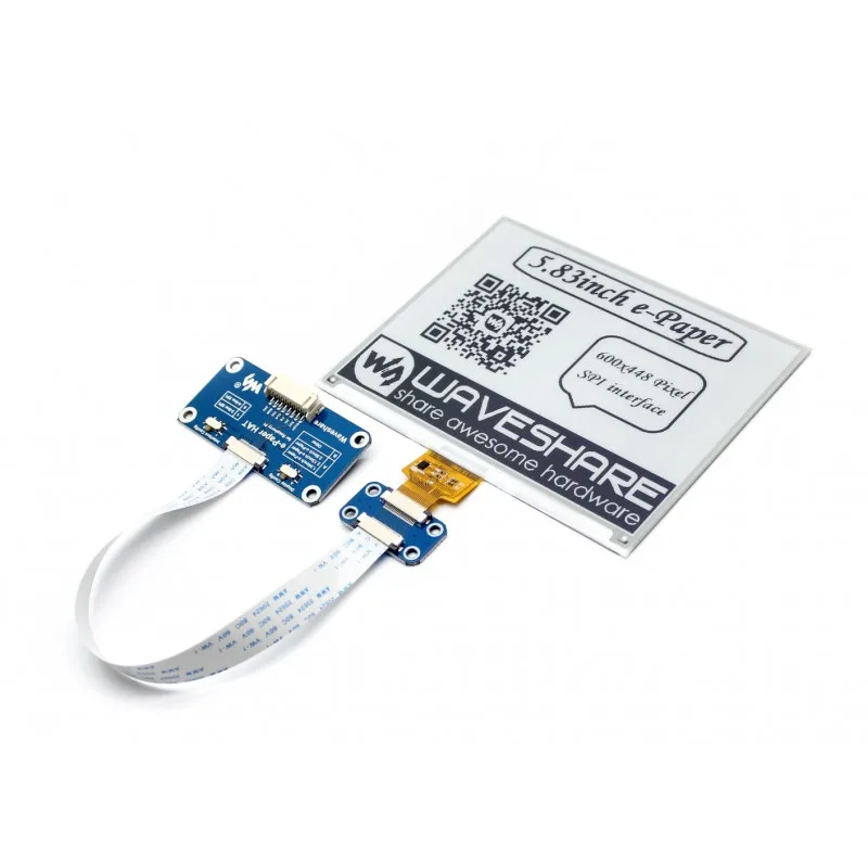 5.83inch E-Ink Display HAT 600x448 Resolution SPI interface with PCB Compatible Raspberry Pi Zero/Zero W/Zero WH/3B/3B+ | Компьютеры и