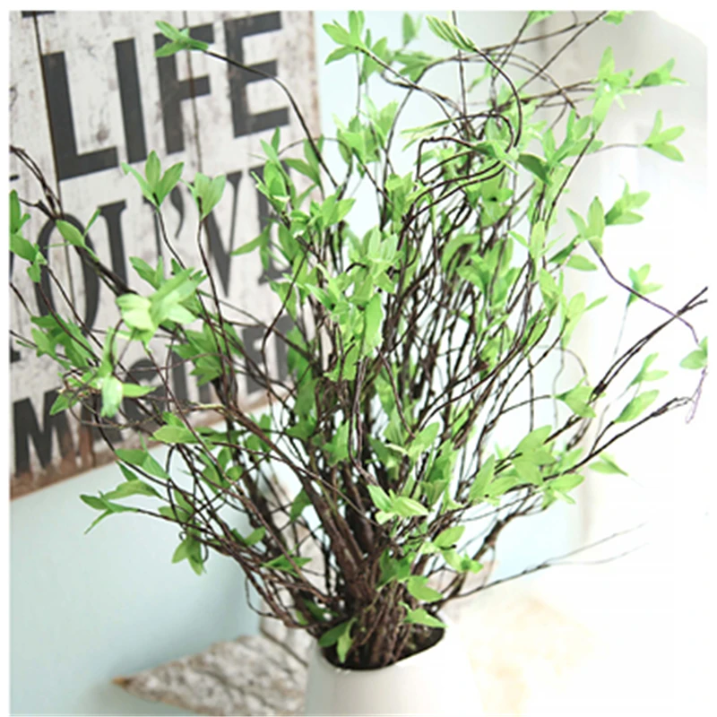 Willow Branch Artificial Flower Fake Bouquet For Wedding Home Table Decoration Chinese New Year | Дом и сад