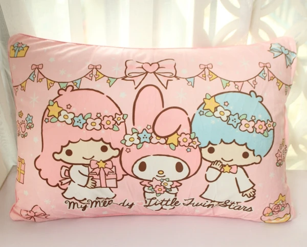 1 шт., 60 см, плюшевый чехол с рисунком из мультфильма «My Melody the twins star», один чехол для подушки, романтичный подарок для леди, игрушка для сна для девочки