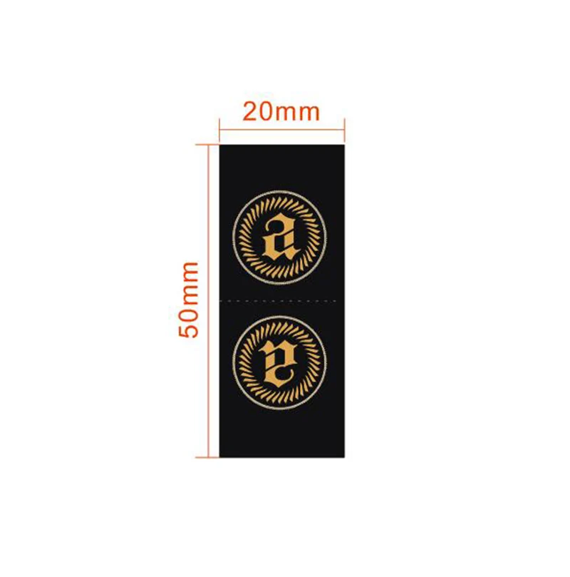 

500 pieces high quality leather label with metal zinc alloy garment main labels 5*5cm round black clothes label custom