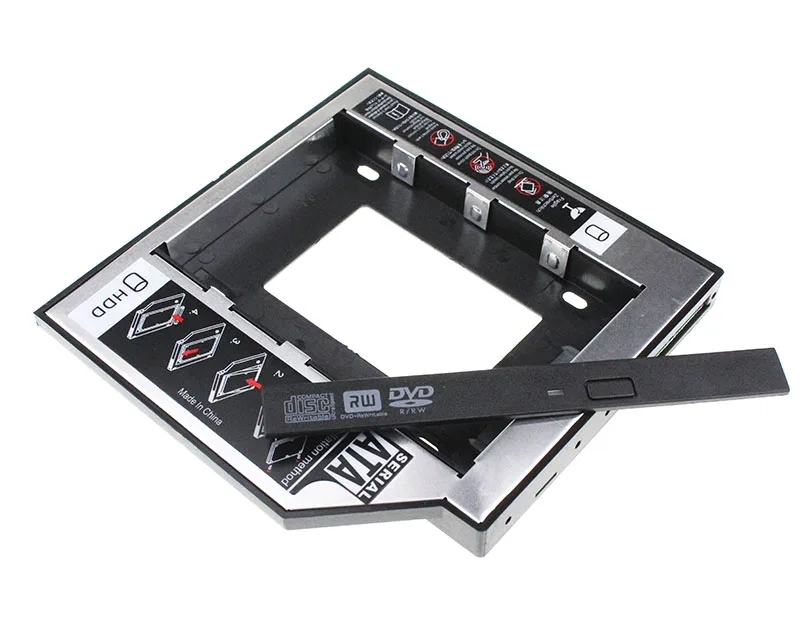 Универсальный вторичный накопитель HDD 2017 года выпуска 12,7 мм 2,5 дюймовый SATA 3.0 корпус SSD для жесткого диска с индикатором LED для ноутбуков CD-ROM.