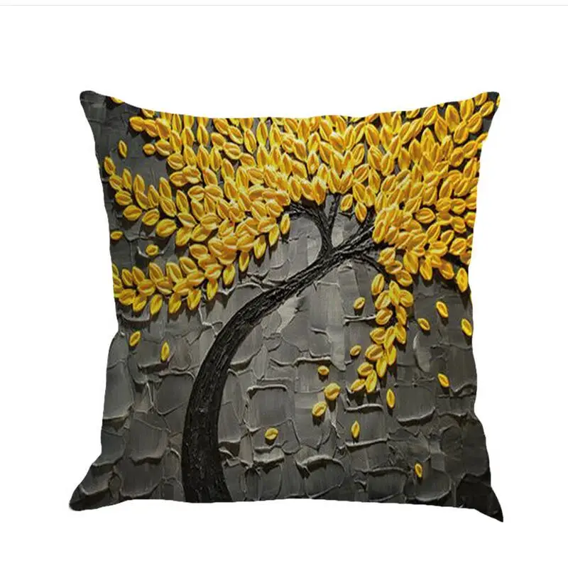 Масло PaitingMoney Дерево Печать лен/хлопок мягкий диван кровать наволочка пледы Nap для