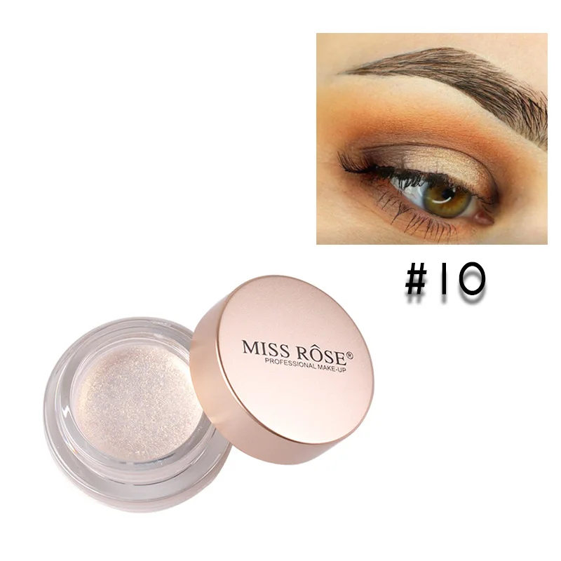 Косметика miss rose блеск Тени для век макияж Сияющий бриллиант прессованный пигмент Обнаженная роза золото мерцающие тени для век - Цвет: 10