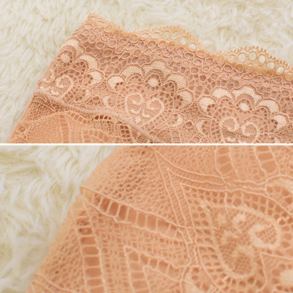 

Women Safety Underpants Floral Lace Pants Spliced Elastic Underwear Shorts Briefs One Color Middle Waist Panties 907-427